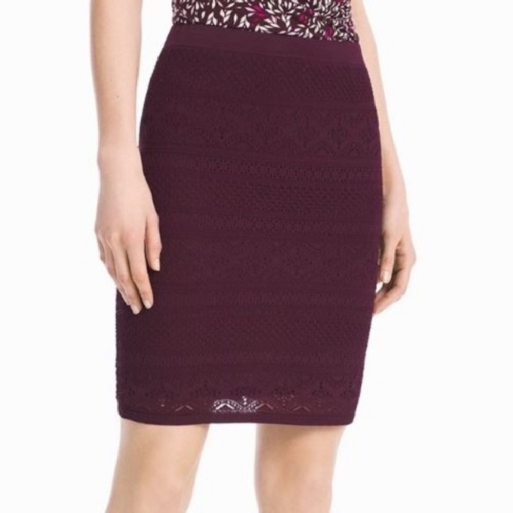 NWT WHBM Cabernet Sweater Pencil Skirt
